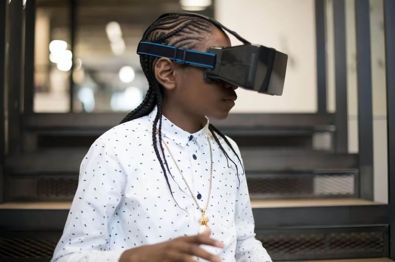 Person with VR headset on