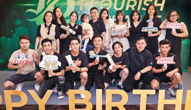 Team members and their families at the Success Software Services 10th anniversary celebration